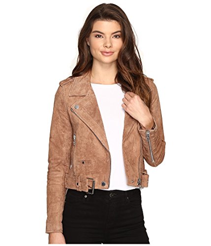 [BLANKNYC] womens Luxury Clothing Cropped Suede Leather Motorcycle Jackets, Comfortable