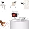 Potaroma Smart Sensor Cat Laser Toys Interactive, Motion Activated Truly Random Trjajectory, Clamp Design, Automatic Chargeable Kitten Toy Indoor Exercise, Cream White