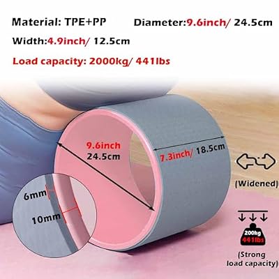 Chirp Wheel Yoga Back Wheel Waterproof Yoga Wheel for Back Pain, Small Lightweight Massage Wheel for Improve Back and Waist Flexibility, Beginners Home Back Bend Assist Trainer for Reduce Stress ( Col