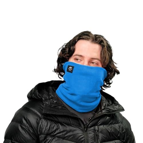 Turtle Fur Double-Layer Neck Warmer - Ultra-Soft Stretchy Chelonia 150 Fleece Neck Gaiter Made with 100% Recycled Polyester Blue