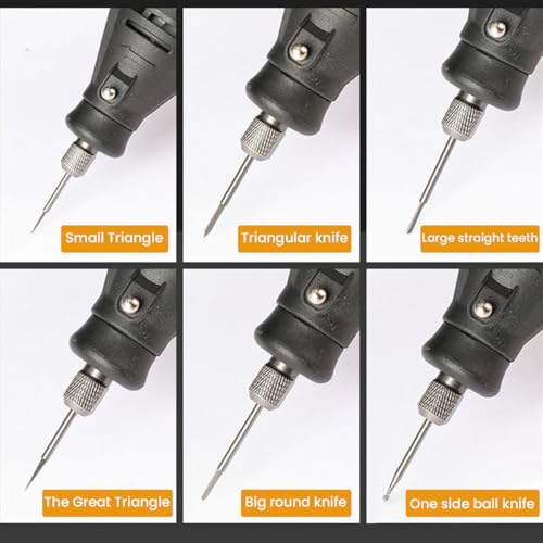 Image of Serplex 6Pcs Carving Bits Detail Carving Bits for Dremel Rotary Tool Engraving Bit Stainless Steel Carving Drill Bit Detailing Engraving Bits Rotary Carving Bits for DIY Wooden Carving Woodworking
