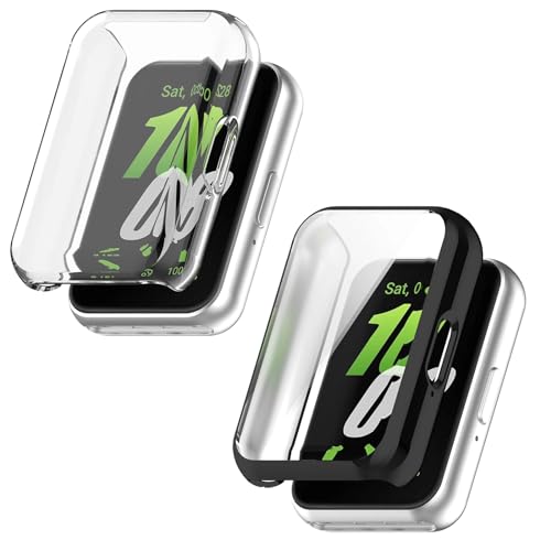 2 pezzi Cover Compatibile con Samsung Galaxy Fit 3 Custodia Protezione Pellicola con Copertura Completa per Fit 3 + Trasparente tpu nero