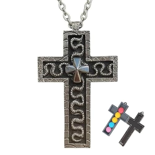 Openable Cross Redemption Necklace, Metal Cross-Shaped Pendant Necklaces with Dark Box, Fashion Vintage Handmade Men's and Women's Pendant Jewellery, Fashion Gift Ideas