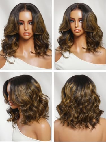 Image of Beauty Forever 7x5 Bye Bye Knots Glueless Bob Wig Balayage Brown 14inch