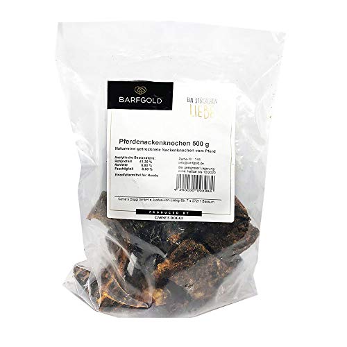 Pferdeknochen mit Fleischreste getrocknet, natürlich, 500g, 5 Stück