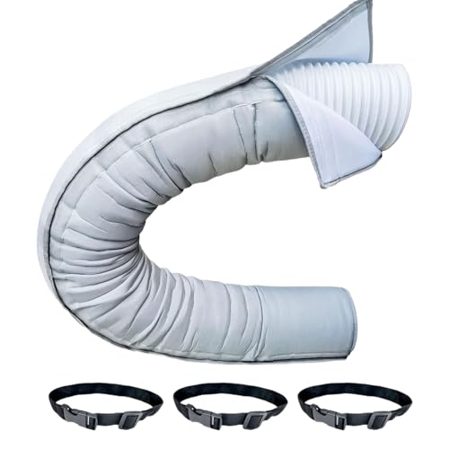 Aislamiento de manguera de aire acondicionado portátil, cubierta de manguera para acondicionadores de aire con correas de hebilla, herramientas y bricolaje para habitación, comercio, oficina