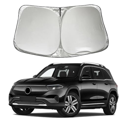 SZYUCHEN Car Windshield Sun Shade Sunshade Compatible with Mercedes Benz EQB 250+ 260 300 350 4MATIC SUV 2025 2024 2023 Accessories, Foldable Car Front Window Sun Shield Visor