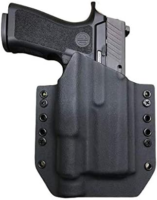 TR HolstersBlack Kydex OWB Holster Compatible with Sig Sauer P320 Compact Olight PL-Pro