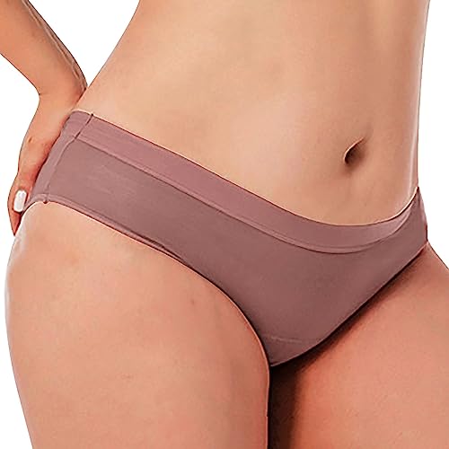 Ropa interior de época para mujer, color sólido, talla grande, a prueba de fugas, absorción grande, transpirable, cintura conservadora, fibra de cuatro capas, pantalones fisiológicos, marrón, 6XL