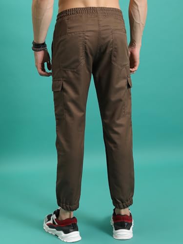 Image of Highlander Men's Cargo Jogger Trousers| Utility Pockets | Trouser for Men | Men Trousers