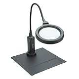 Carson MagniFlex Pro 2x LED Lighted Gooseneck Flexible Magnifier with 4x Spots Lens and Magnetic...