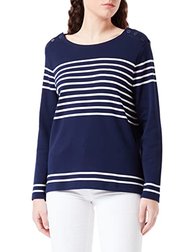 Armor Lux Marinière Manches Longues Sweater, Seal/Nature/Peony, XL Femme Cover