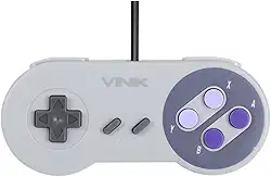 CONTROLE PARA PC COM FIO USB MODELO SNES – VINIK, Cinza