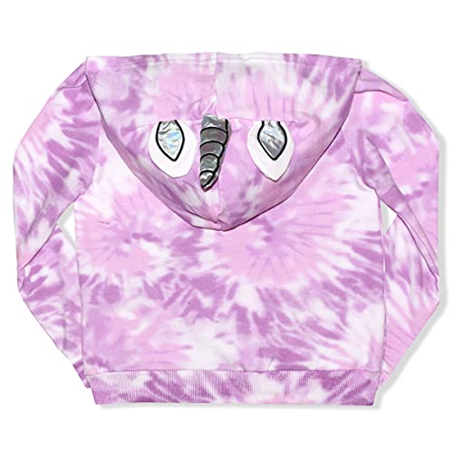 Mga Girl's 2-Pack Lol Surprise Jogger Pant Set With Hoodie, 3D Horn And Ears, Tie Dye Multi-Color, Size 5 #TOP2