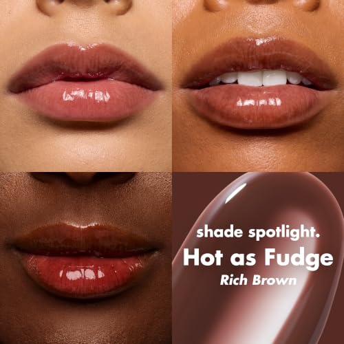 e.l.f. Glow Reviver Lip Oil, Tinted, Hydrating & Non-Sticky, Hot as Fudge | High-Shine Tinted Lip Oil, Hydrating, Infused with Jojoba & Nourishing Oils, Glossy Formula, Vegan & Cruelty-Free - image 3