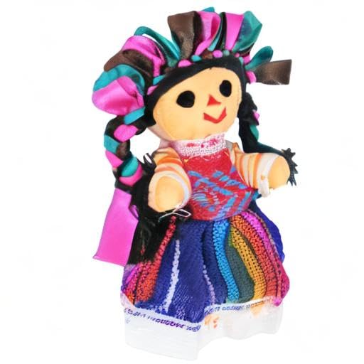 Muñeca de trapo mexicana Leos Imports 12.7 cm miniatura 6