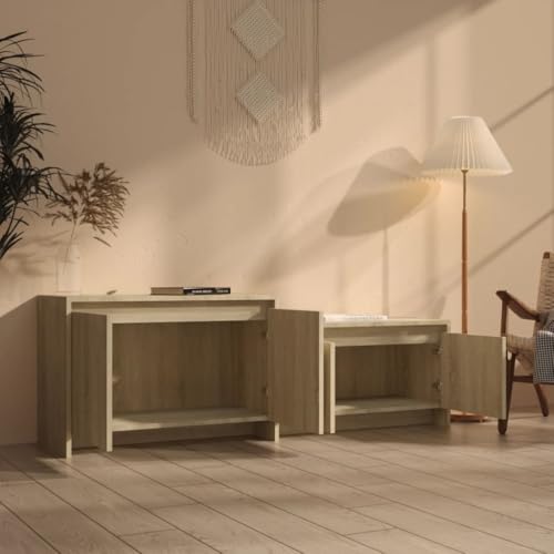 Meuble bas en bois robuste et polyvalent avec 4 portes de rangement