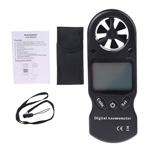 Handheld Anemometer Digital Measurement Temperature Tester LCD Display Speed Wind Meter