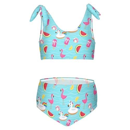 Image of Girls Tankini Swimsuit Bathing Suit Two Piece Bikini Summer Beach Swimwear with Adjustable Strap 3-12 Years