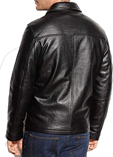 Men's Genuine Lambskin Leather Classic Biker Style Jacket | Biker Jackets Men (L) #TOP1