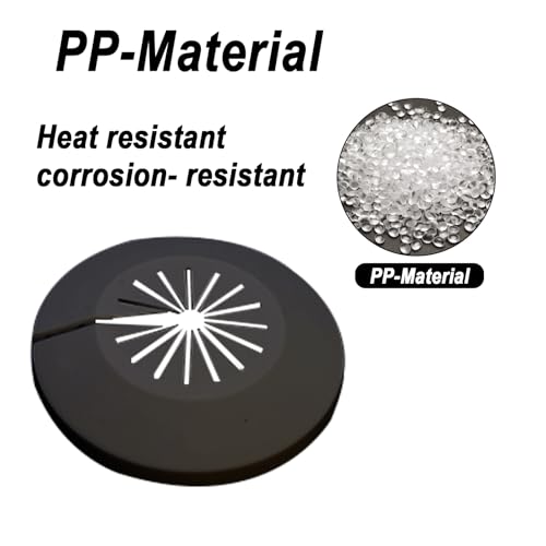 CAcoverVA 2 Pieces Pipe Cover Flange Decoration Fit 0.59 to 1.14 inch Outer Diameter Pipe (15-29mm), PP Plastic Radiator Escutcheon Plate, Plumbing Cover Plates for Floor Wall Tube Decor, Black - Thumbnail 3