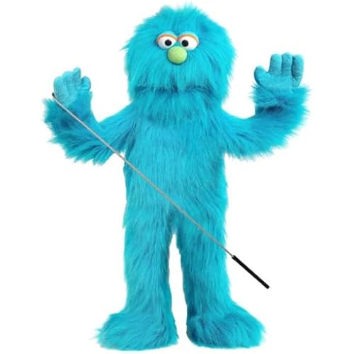 30" Blue Monster Puppet, Full Body Ventriloquist Style Puppet