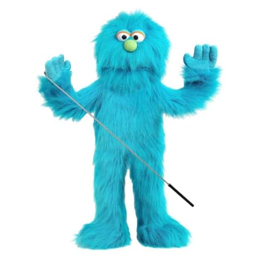 30" Blue Monster Puppet, Full Body Ventriloquist Style Puppet