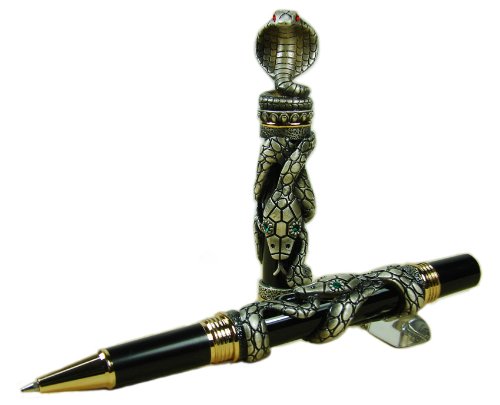 Jinhao Cobra Kugelschreiber – Silber/schwarz, 3D-Schlangenmuster, 140 Mm, 85 G