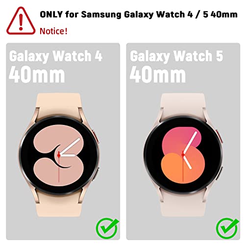 Spguard [4 Pack Galaxy Watch 4 40Mm Screen Protector & Galaxy Watch 5 40Mm Screen Protector, Tempered Glass Screen Protector Accessories For Samsung Watch 4 40Mm/ Watch 5 40Mm (Not For Other Models) #TOP1