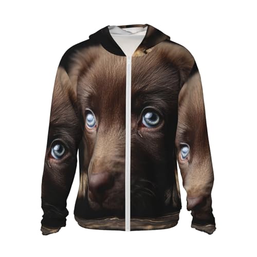 UPF 50+ Sun Protection Hoodie Long Sleeve Puppies dog Sun Shirt Rash Guard Fishing Shirts for Men
