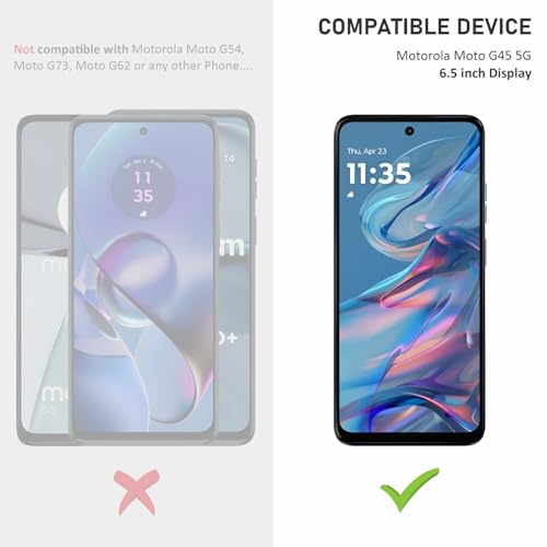 Image of SupCares Tempered Glass for Motorola Moto G45 (6.5 Inch) With Installation Kit | Military-Grade Gorilla Screen Protector | Edge to Edge Coverage | Black