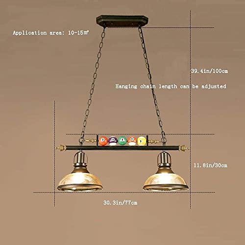Luminaire suspendu de billard E27 pour des soirées conviviales dans votre salon de fête