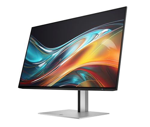 Image of HP Series 7 Pro 24 inch FHD IPS Monitor with 4-Way Adjustability, Anti-Glare, Flicker Free, VESA Mount (100mm), Displayport, HDMI with Dockztorm Hub & ErgoFlexy Dual Mount Arms, Black /Silver 2 Pack