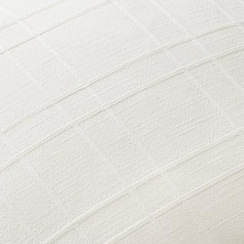 Image of MIULEE Decorative Linen Check Lumar Throw Pillow Covers Neutral Farmhouse Vintage Pillow Covers 12x20 Set of 2 Boho Modern Home Decor for Sofa Couch Bedroom Cushion Cream White