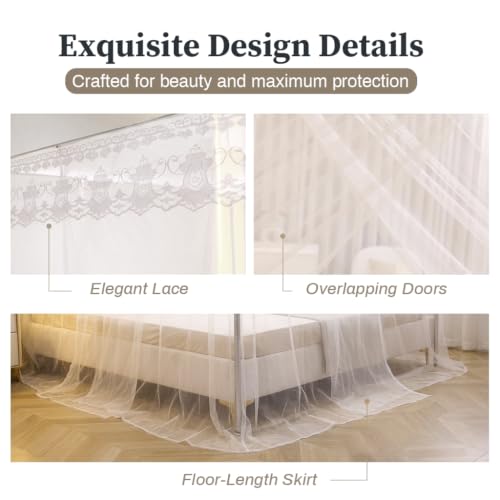 Image of HASTHIP Single Princess Style Mosquito Net Canopy for Bedroom