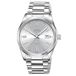 CIVO Herren Uhr Edelstahl Armbanduhr Einfach Business Wasserdicht Uhren für Männer Analog Quarz Herrenuhr mit Leuchtend Datum