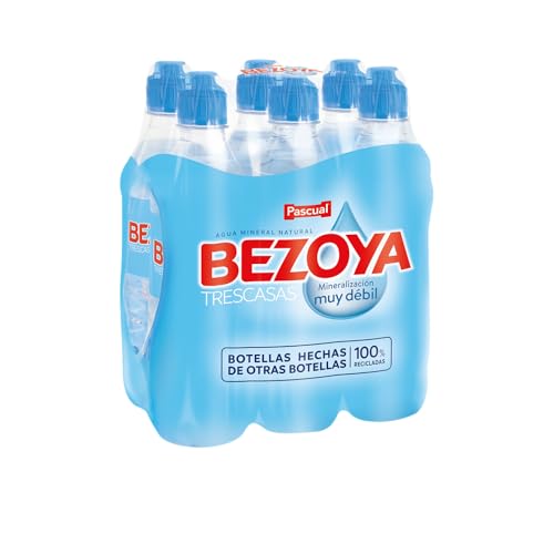 Bezoya - Agua Mineral Natural - Agua de mineralización muy débil - Pack de 6 x 750ml - Tapón Sport