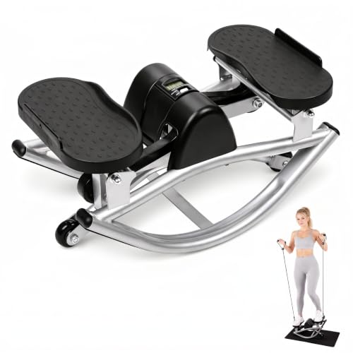Image of Rock Fitness Stepper with Resistance Bands & Non-Slip Mat