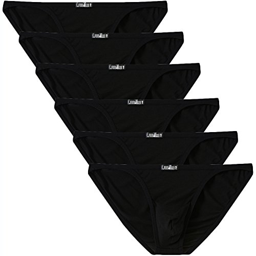 JINSHI Men's Bamboo Underwear Sexy Bikini Briefs Low Rise