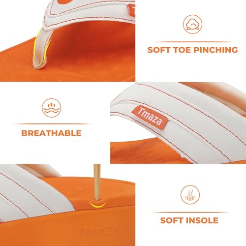 Image of Womens Platform Arch Support Flip Flops | Summer Wedge orthotic Slide Sandals footbed Thong Sandals for Pool Beach