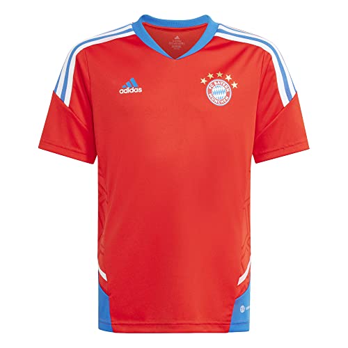 adidas Unisex Kinder Jersey (Short Sleeve) FCB Tr JSY Y, Red/Bright Royal, HU1275, 140