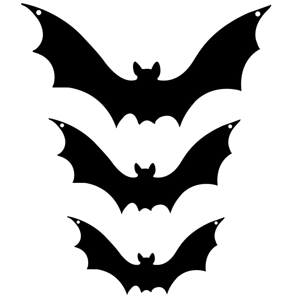 shenruifa 3 Pezzi Pipistrello in Metallo Halloween Decorazioni da
