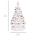 Best Choice Products 15in Pre-Lit Hand-Painted Ceramic Tabletop Christmas Tree Holiday Decoration w/ 64 Multicolored Lights - White