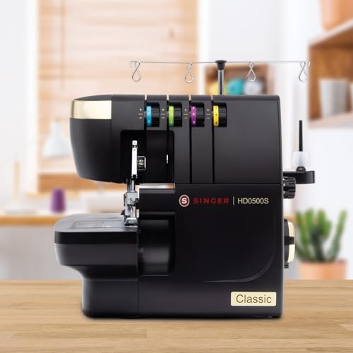 image for SINGER® HD0500S Heavy Duty Serger Overlock Sewing Machine, Classic Bl