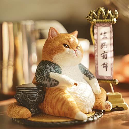 Statue de chat tatoué AMITD objet déco original pour rompre la monotonie - 5