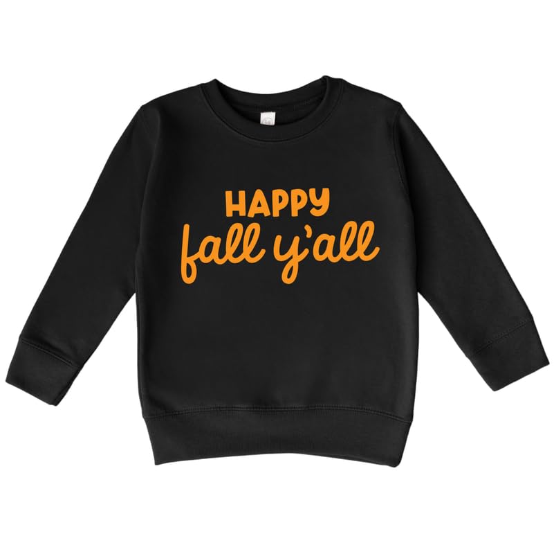 Bump and Beyond Designs Kids Happy Fall Y'all Halloween Sweatshirt for Boys and Girls
