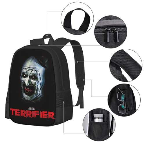 Horror Movie Backpack,3d Print Laptop Backpack Lightweight Casual Daypack Bookbag 16.5 In4
