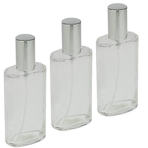 Parfümzerstäuber 60 Ml – Glasflakon Mit Ballpumpe, Gerillt, Silberfarben (Kosmetex)