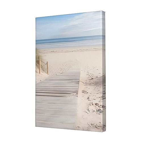 Toile paysage de plage pour illuminer une chambre sombre sans percer