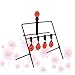 BRIGHTFUFU Self Resetting Metal Shooting Interactive Indoor Practice for Archery and Shooting Enthusiasts Black